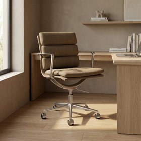 Urma Office Chair | Speckled Cappuccino Boucle & Chrome
