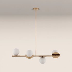 houseof 4 Plate Pendant Light | Brass