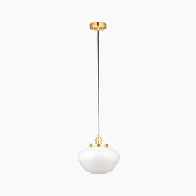 Illfra Pendant Light | Opal & Brass