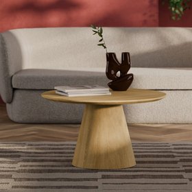 Finnley Round Coffee Table | Oak Effect