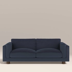 Halton 3 Seater Sofa | Dark Blue Sustainable Velvet