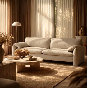 Haven 3 Seater Sofa | Speckled Stone Sustainable Boucle