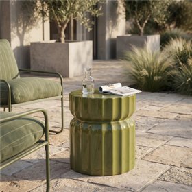 Amara Round Side Table |  Verde Green