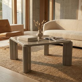 Kelby Square Coffee Table | High Gloss Sage Green