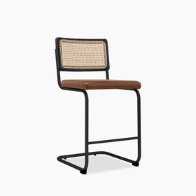 Kenton Kitchen Stool | Vintage Tan Faux Leather & Black