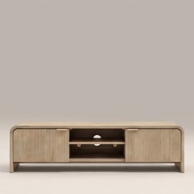 Winnie 2 Door Wooden TV Stand | Natural Mango Wood