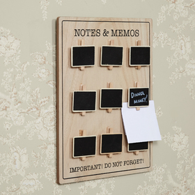 'Notes & Memos' Wall Mounted Chalkboard