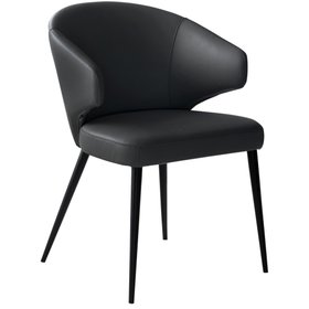 Danetti, Landon Black Leather Dining Chair, £299