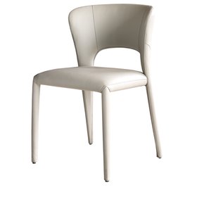 Danetti, Jackson Light Grey Leather Dining Chair, £399 Set Of 2
