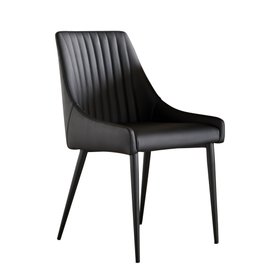 Danetti, Blakely Black Faux Leather Dining Chair, £349 Set Of 2