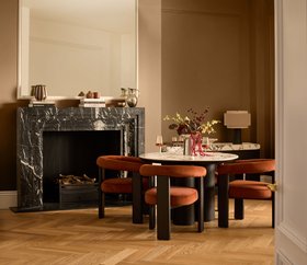 Danetti, Lena White Calacatta Ceramic 4 Seater Dining Table