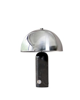 Danetti, Louis Table Lamp In Black Marble And Chrome