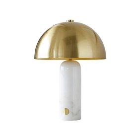 Danetti, Louis White Marble And Brass Table Lamp