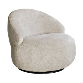 Daphne Ivory Boucle Swivel Accent Chair