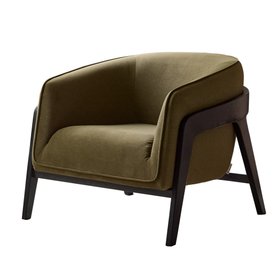 Danetti, Palmer Pistachio Green Plush Fabric Occasional Chair. £549