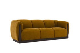 Danetti, Teagan Ochre Fabric 3 Seater Sofa, £1,799