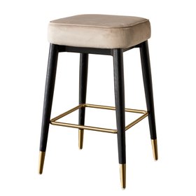 Danetti, Clover Champagne Velvet Backless Bar Stool, £159 Each