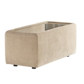 Danetti, Eden champagne chenille and glass top side table £279