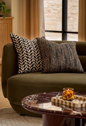 Danetti, Henry Olive Green Velvet 3 Seater Sofa, £1,499 And Carlotta Red Calacatta With Plum Gloss Coffee Table, £499 (2)