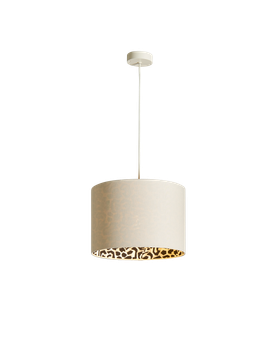 Whipped Cream pendant light with drum shade
