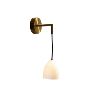 Porcelain Hanging Wall Light - Gold