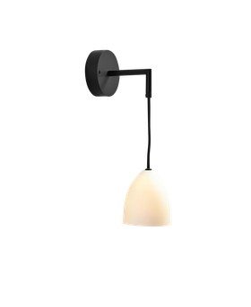 Porcelain Hanging Wall Light - Black