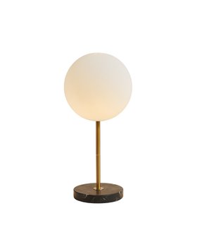 Black Mable Table Lamp with Opal Globe