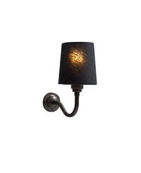 Antique Black Bramley Metal Wall Sconce with Black Shade