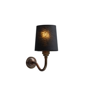 Antique Black Bramley Metal Wall Sconce with Black Shade