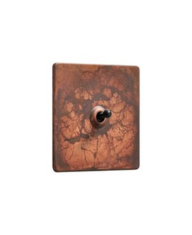 Oxide Copper Single Toggle Switch - Black Toggle