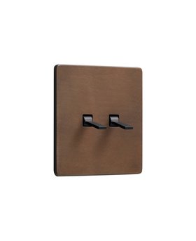 Bronze Double Tapered Toggle Switch - Black Toggles