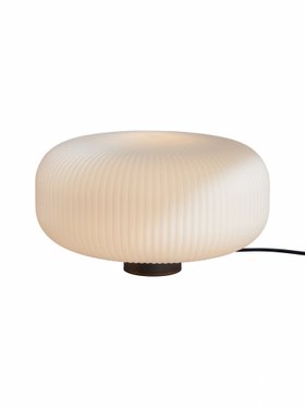 Nuvia Large Frosted Pebble Lamp - Antique Brass