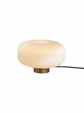 Nuvia Medium Frosted Pebble Lamp - Gold