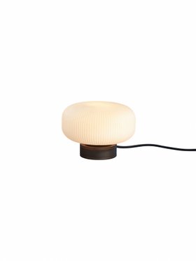 Nuvia Small Frosted Pebble Lamp - Antique Brass