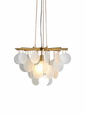Josephine Frosted Glass Disc Chandelier