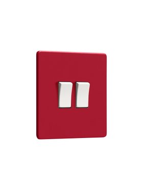 Sweet Cherry Double Rocker Switch - White Rockers