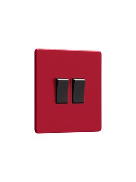 Sweet Cherry Double Rocker Switch - Black Rockers