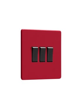 Sweet Cherry Triple Rocker Switch - Black Rockers