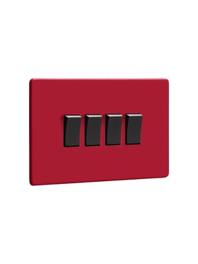Sweet Cherry Quadruple Rocker Switch - Black Rockers