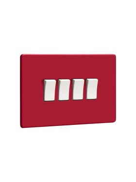 Sweet Cherry Quadruple Rocker Switch - White Rockers