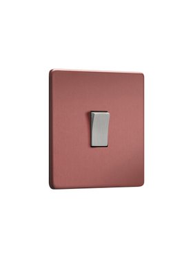 Blush Single Rocker Switch - Silver Rocker