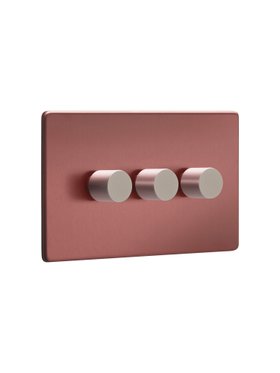Blush Triple Dimmer Switch - Silver Dimmers