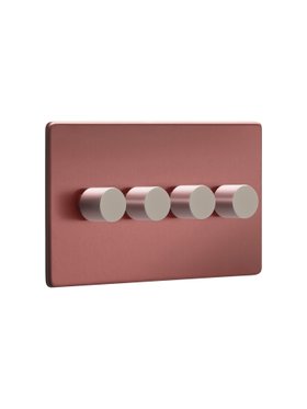 Blush Quadruple Dimmer Switch - Silver Dimmers
