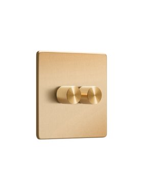 Champagne Double Dimmer Switch - Gold Dimmers
