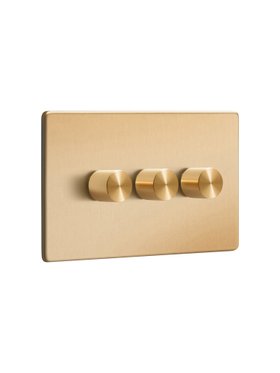 Champagne Triple Dimmer Switch - Gold Dimmers