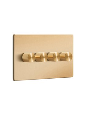 Champagne Quadruple Dimmer Switch - Gold Dimmers