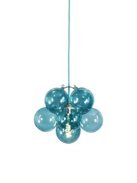 Small Turquoise Bubble Chandelier - 8 Baubles