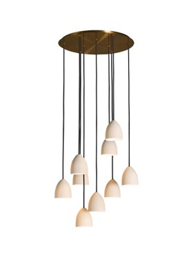 Porcelain 9pt Light Cluster - Gold
