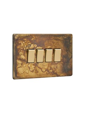 Elemental Gold Quadruple Rocker Switch - Gold Rockers