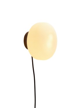 Nuvia Frosted Plug In Flush Wall Light - Antique Brass
